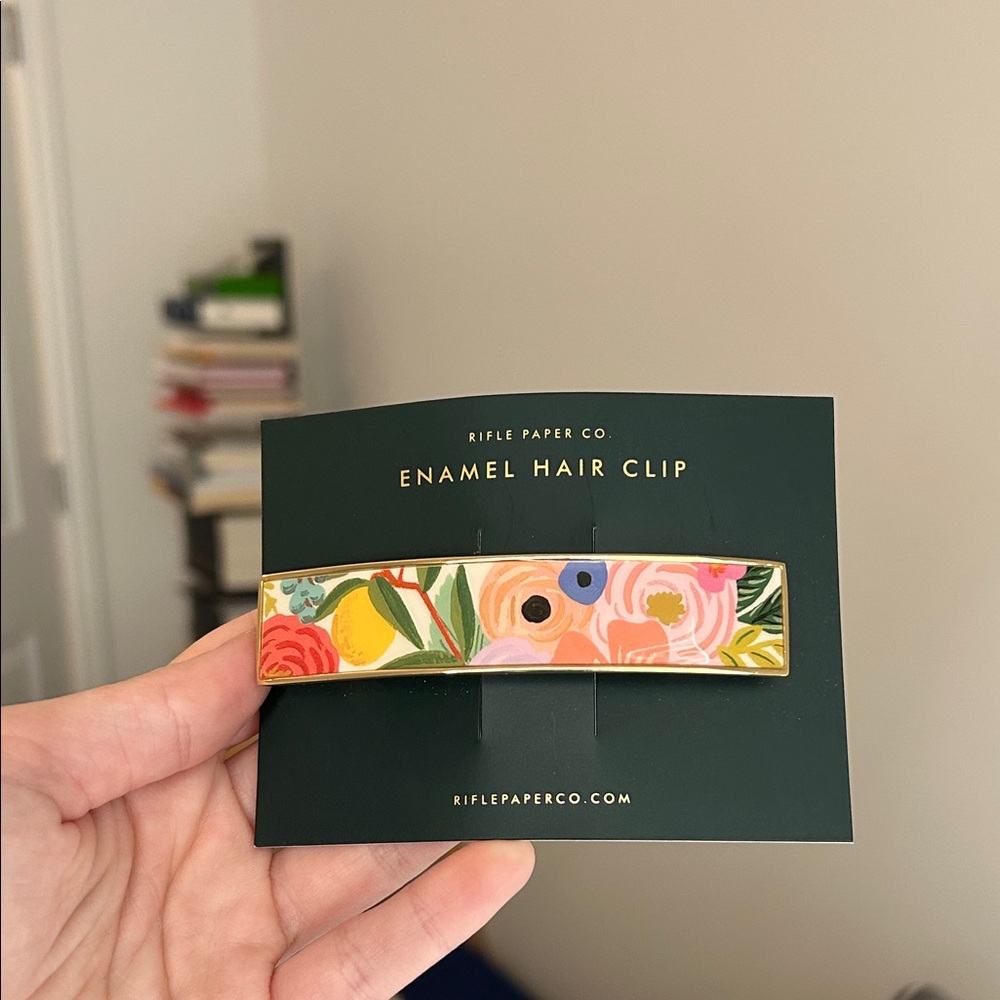 Rifle Paper Co. Multicolor Floral Enamel Hair Clip